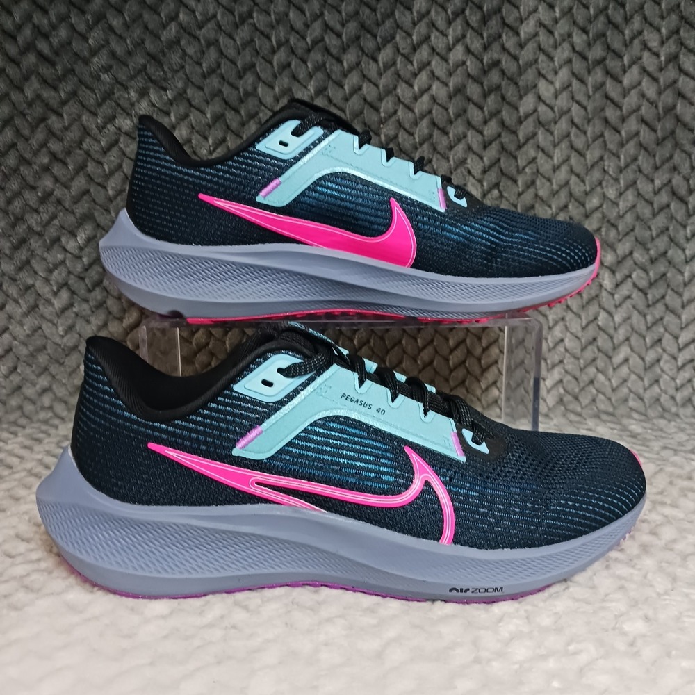 Nike Air Zoom Pegasus 40 SE Black Hyper Pink Womens Walking Running Shoes Sz 7.5